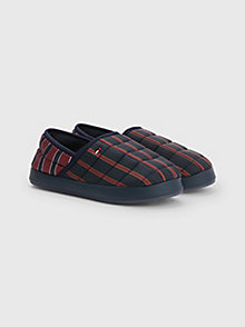 blue th comfort stripe slippers for men tommy hilfiger