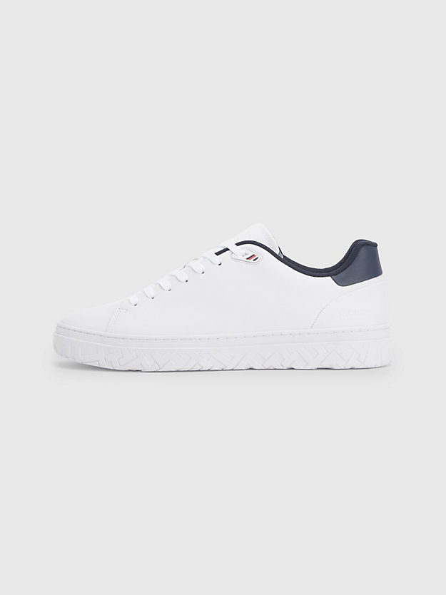 WHITE TH Modern Iconic Leather Trainers for men TOMMY HILFIGER