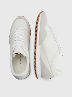 Elevated Leather Runner Trainers GREY Tommy Hilfiger