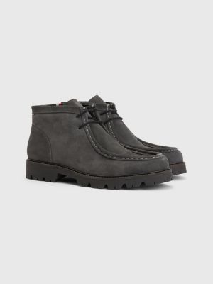 Suede Chukka Cleat Moccasin Boots GREY Tommy Hilfiger