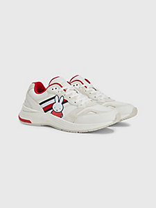 white tommy x miffy modern leather trainers for men tommy hilfiger
