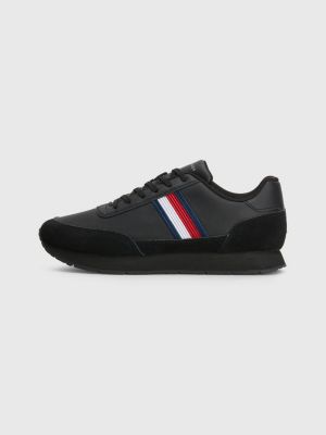 Signature Leather Trainers | BLACK | Tommy Hilfiger