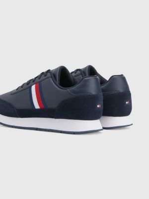 Signature Leather Trainers | BLUE | Tommy Hilfiger