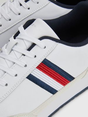 Signature Leather Trainers WHITE Tommy Hilfiger