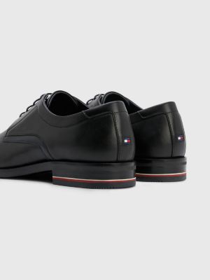 Signature Heel Leather Lace-Up Shoes | BLACK | Tommy Hilfiger