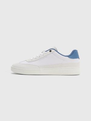 Mixed Texture Cupsole Trainers | WHITE | Tommy Hilfiger