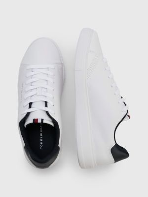 schouder tunnel klimaat Elevated leren sneaker met cupsole | WIT | Tommy Hilfiger