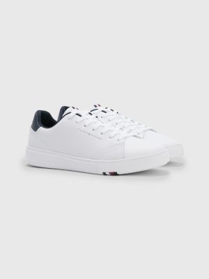 schouder tunnel klimaat Elevated leren sneaker met cupsole | WIT | Tommy Hilfiger