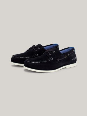 Blue suede cheap boat shoes mens