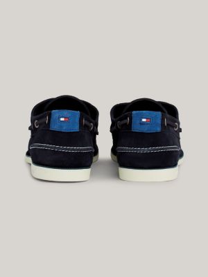 N uticos de ante con logo Azul Tommy Hilfiger