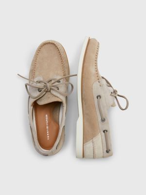 Onzin Kilauea Mountain Stal Suède bootschoen met veters | BEIGE | Tommy Hilfiger