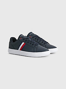 blue signature tape cupsole trainers for men tommy hilfiger