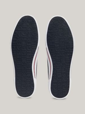 Essential Signature Tape Canvas Trainers | Blue | Tommy Hilfiger