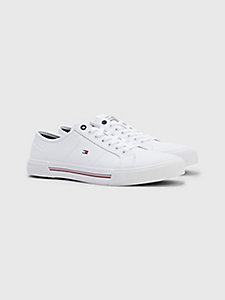 white signature detail flag embroidery trainers for men tommy hilfiger