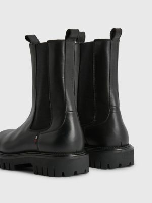 reference kasseapparat svært Rutschhemmender Chelsea-Boot aus Leder | SCHWARZ | Tommy Hilfiger