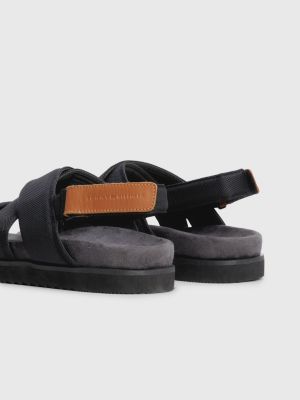 Tommy Hilfiger Nurii Hook And Loop Sport Sandals in Black