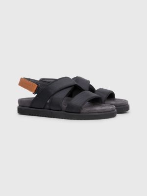 Tommy Hilfiger Nurii Hook And Loop Sport Sandals in Black