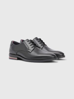 Residencia Víspera de Todos los Santos Besugo Signature Heel Lace-Up Leather Shoes | BLACK | Tommy Hilfiger