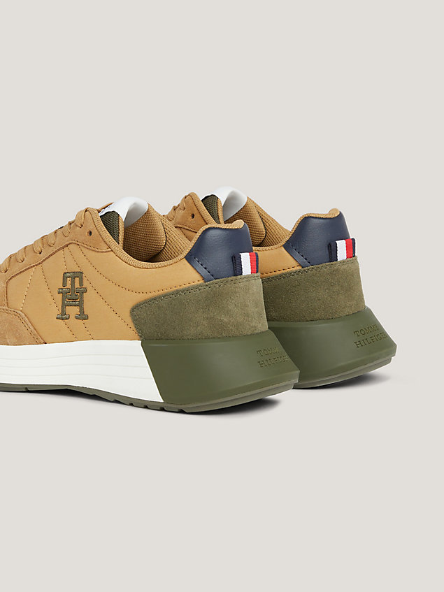 khaki classics elevated runner trainers for men tommy hilfiger