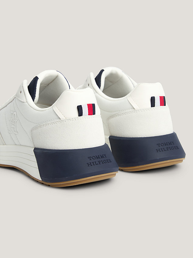 white classics elevated runner trainers for men tommy hilfiger