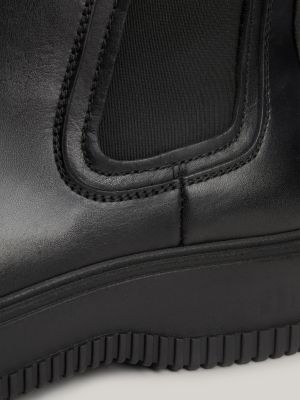 Water-Repellent Leather Chelsea Boots | Black | Tommy Hilfiger