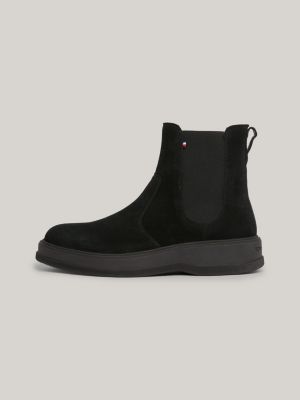 Wasserabweisender ChelseaBoot aus Wildleder SCHWARZ Tommy Hilfiger