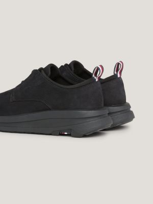 Nubuck Leather Hybrid Chunky Trainer Shoes Black Tommy Hilfiger