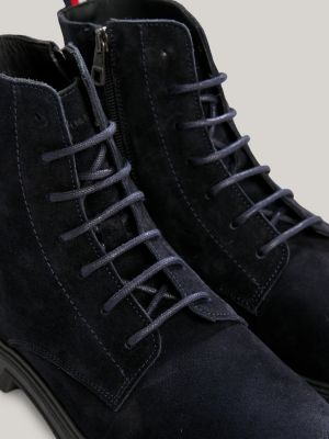 Black suede lace 2024 up boots mens