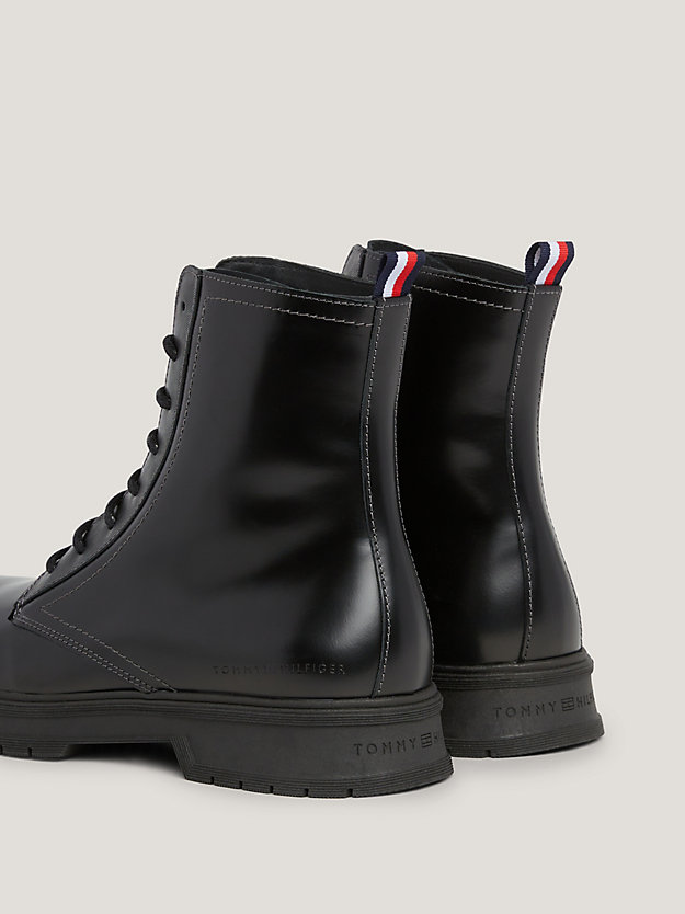 Leather Lace-Up Ankle Boots | Black | Tommy Hilfiger