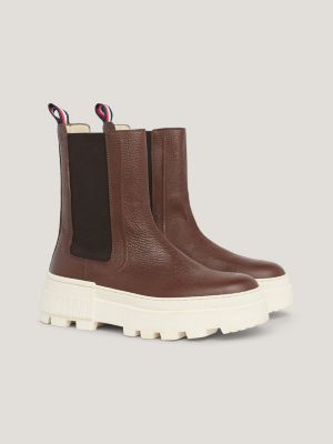 Tommy hilfiger burgundy clearance boots