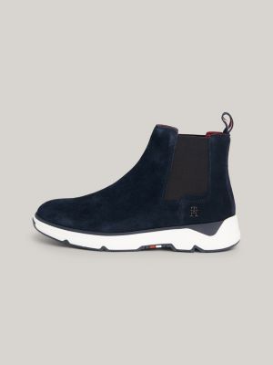 Premium Suede Hybrid Chelsea Boots BLUE Tommy Hilfiger