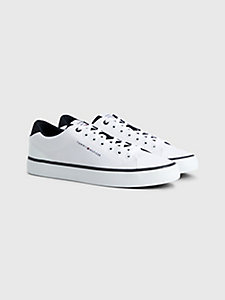 white mesh recycled trainers for men tommy hilfiger