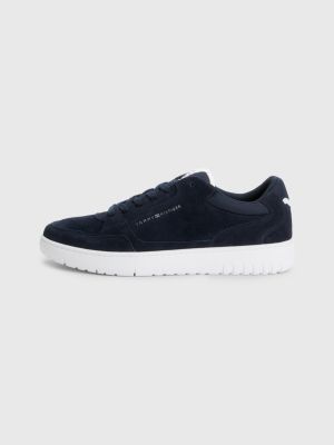 Suede Cupsole Basketball Trainers BLUE Tommy Hilfiger