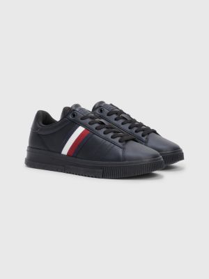 Portachiavi In Pelle Con Logo in Nero - Moncler