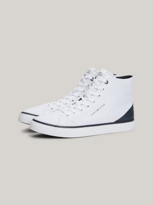 Mens white outlet canvas high tops