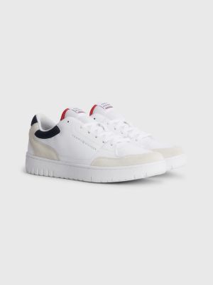 Leather Cupsole Basketball Trainers | WHITE | Tommy Hilfiger