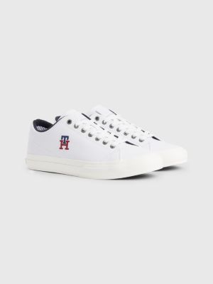 Leather Monogram Trainers | WHITE | Tommy Hilfiger