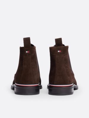 schwarz chelsea-boot aus wildleder für herren - tommy hilfiger