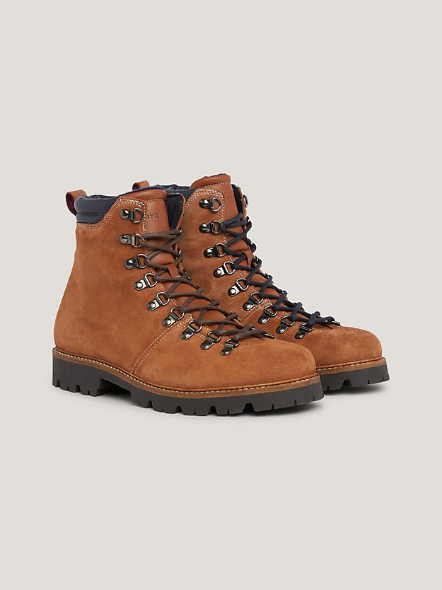 Suede Cleat Lace-Up Boots | Brown | Tommy Hilfiger