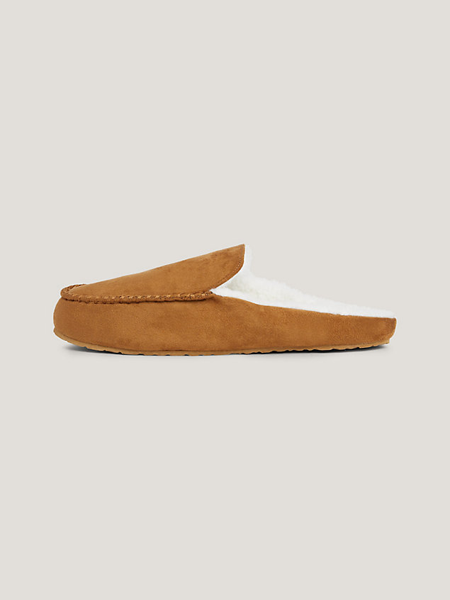 brown moccasin cleat slippers for men tommy hilfiger