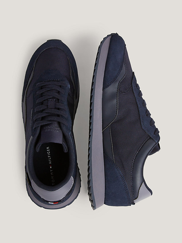 blue cordura® runner trainers for men tommy hilfiger