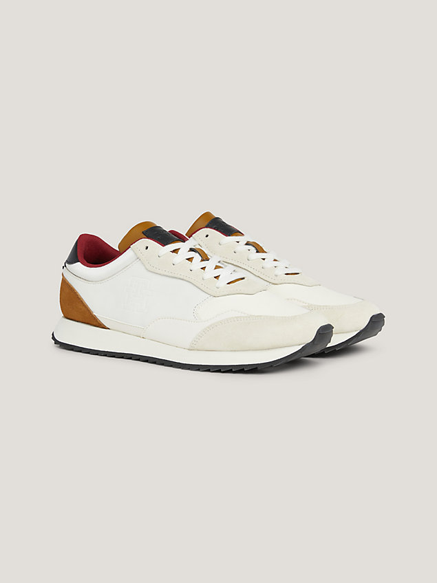 white th cleat runner trainers for men tommy hilfiger