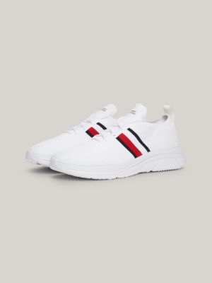 white th modern essential runner-sneaker mit profil für herren - tommy hilfiger