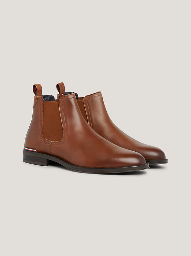 Leather Low Chelsea Boots | Brown | Tommy Hilfiger