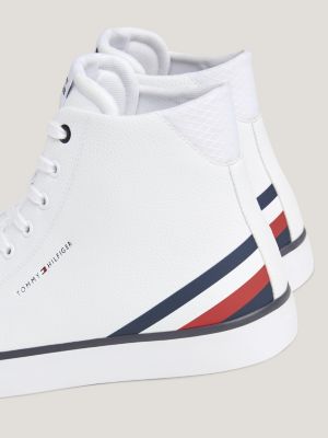Lace-Up High-Top Trainers | White | Hilfiger Tommy