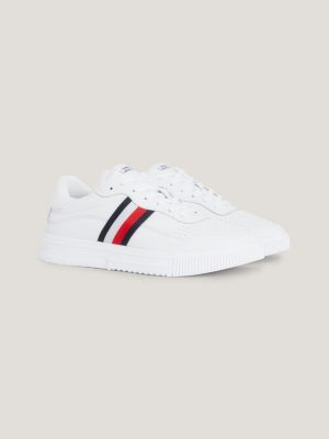 Tommy hilfiger mens clearance white trainers