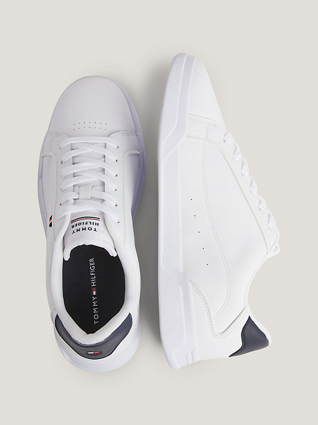 white low-top cupsole trainers for men tommy hilfiger
