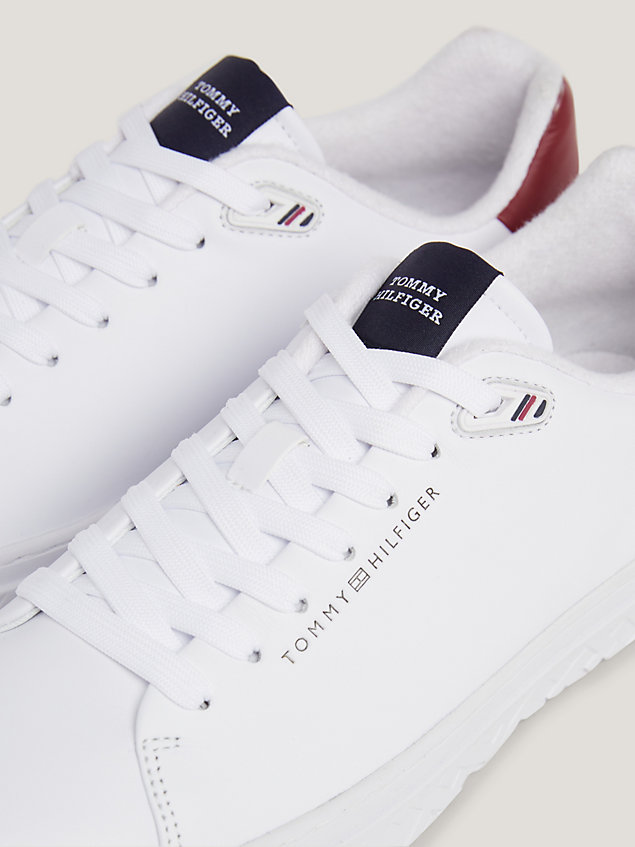 sneakers con suola preformata e monogrammi white da uomo tommy hilfiger
