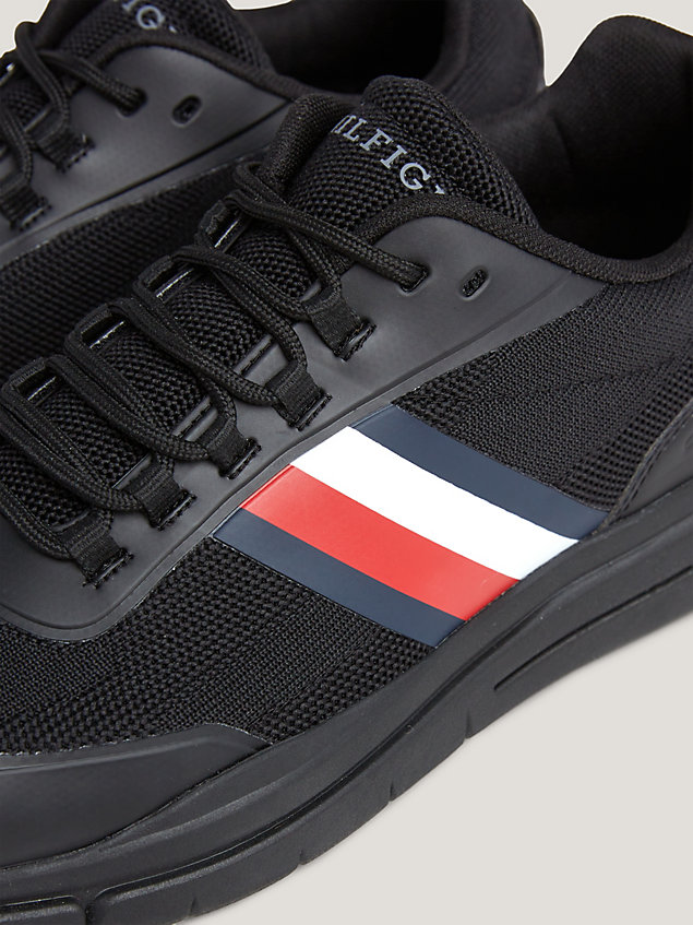 black th modern knit running trainers for men tommy hilfiger