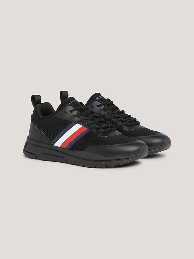 black th modern knit running trainers for men tommy hilfiger